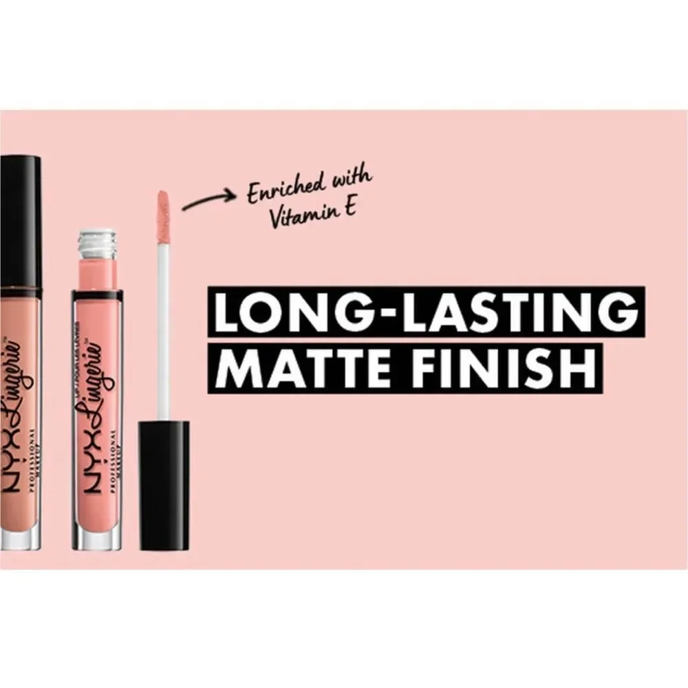 $4❤️‍🔥 NYX Lingerie Nude Matte Lipstick RUFFLE TRIM 04 👄 NEW SOLD OUT SHADE! - Picture 4 of 5